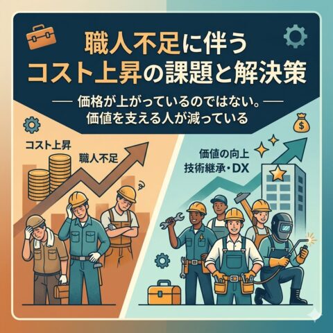 職人不足に伴うコスト上昇の課題と解決策― 価格が上がっているのではない。価値を支える人が減っている ―
