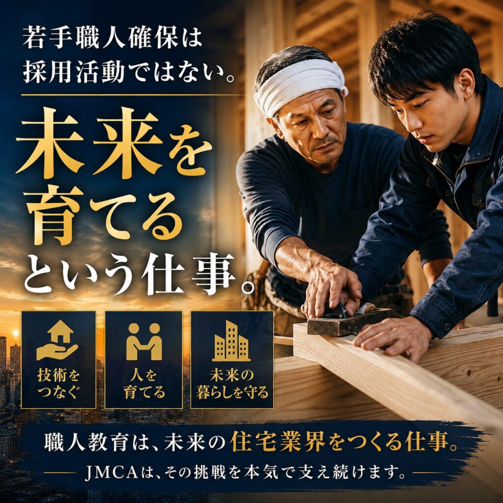 若手職人確保は採用活動ではない。未来を育てるという仕事。
