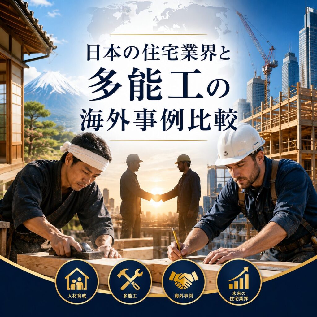 日本の住宅業界と多能工の海外事例比較～世界が育てているのは「作業者」ではない。「未来を支える職人」だった。～