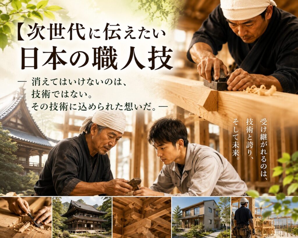 次世代に伝えたい日本の職人技― 消えてはいけないのは、技術ではない。その技術に込められた想いだ。―