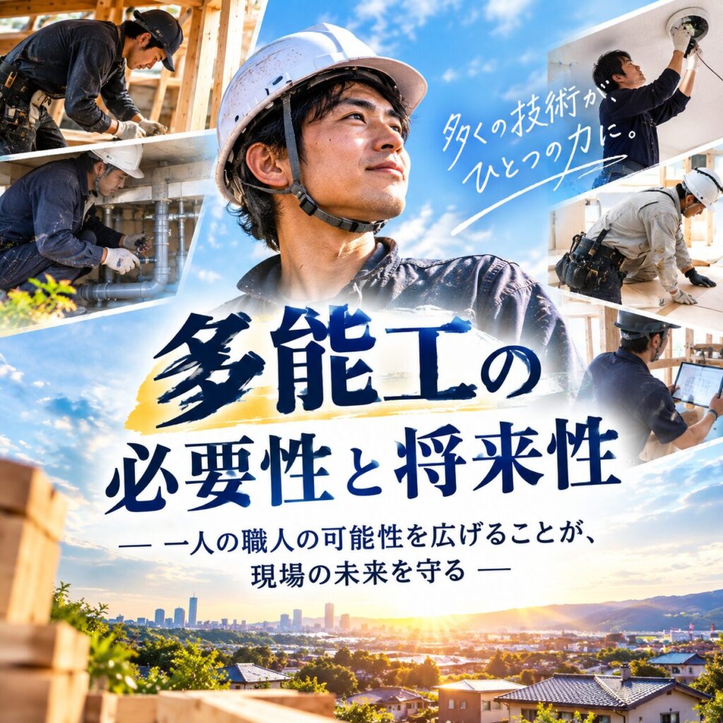多能工の必要性と将来性 ― 一人の職人の可能性を広げることが、現場の未来を守る ―