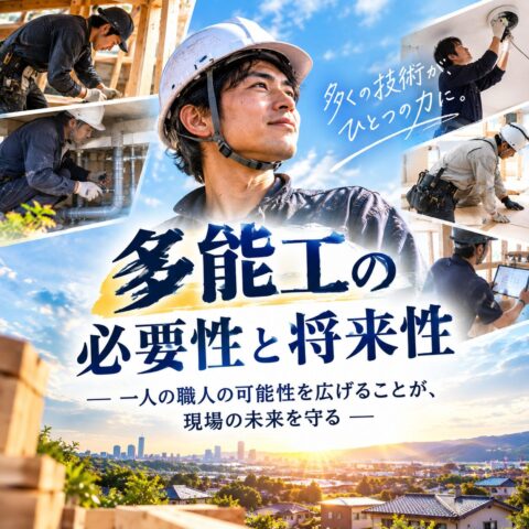 多能工の必要性と将来性 ― 一人の職人の可能性を広げることが、現場の未来を守る ―