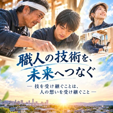 職人の技術を、未来へつなぐ  ― 技を受け継ぐことは、人の想いを受け継ぐこと ―