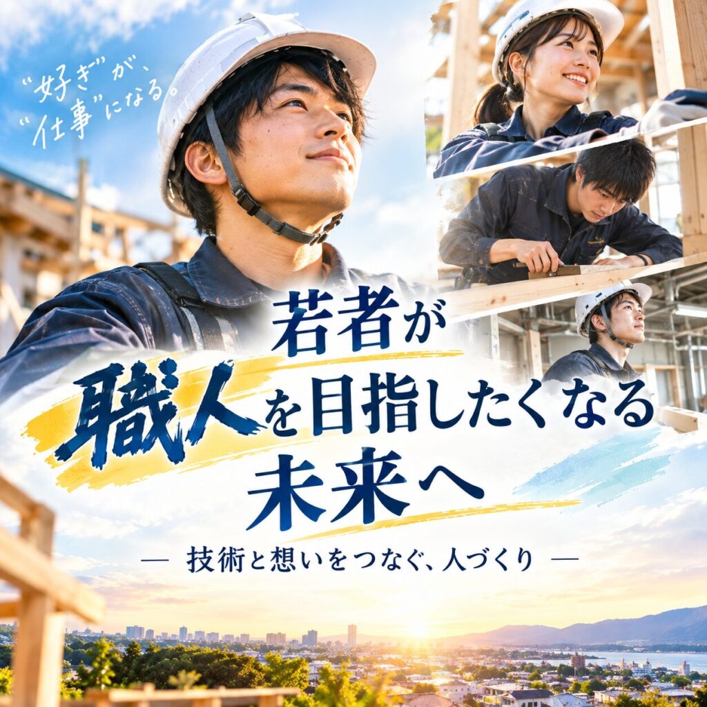 若者が職人を目指したくなる未来へ ― 技術と想いをつなぐ、人づくり ―