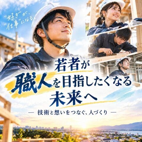 若者が職人を目指したくなる未来へ ― 技術と想いをつなぐ、人づくり ―